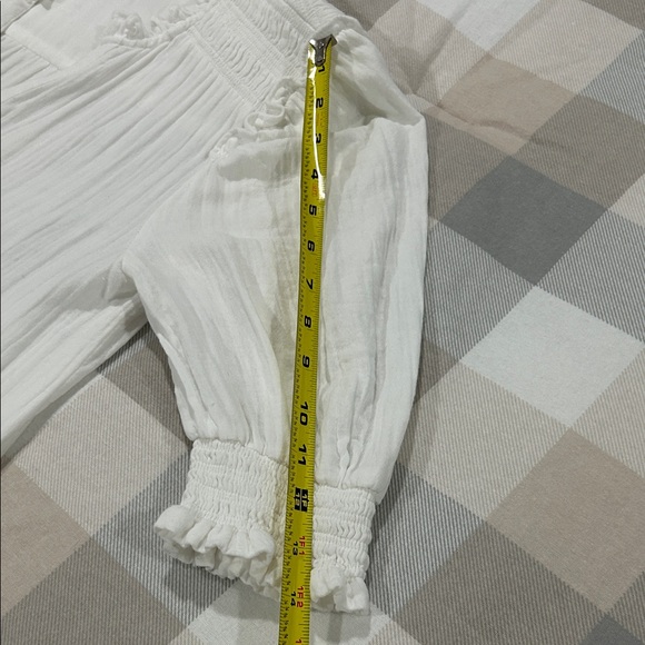 ME+EM White Cotton Cheesecloth Swing Mini Dress. Size 6 - Picture 11 of 13